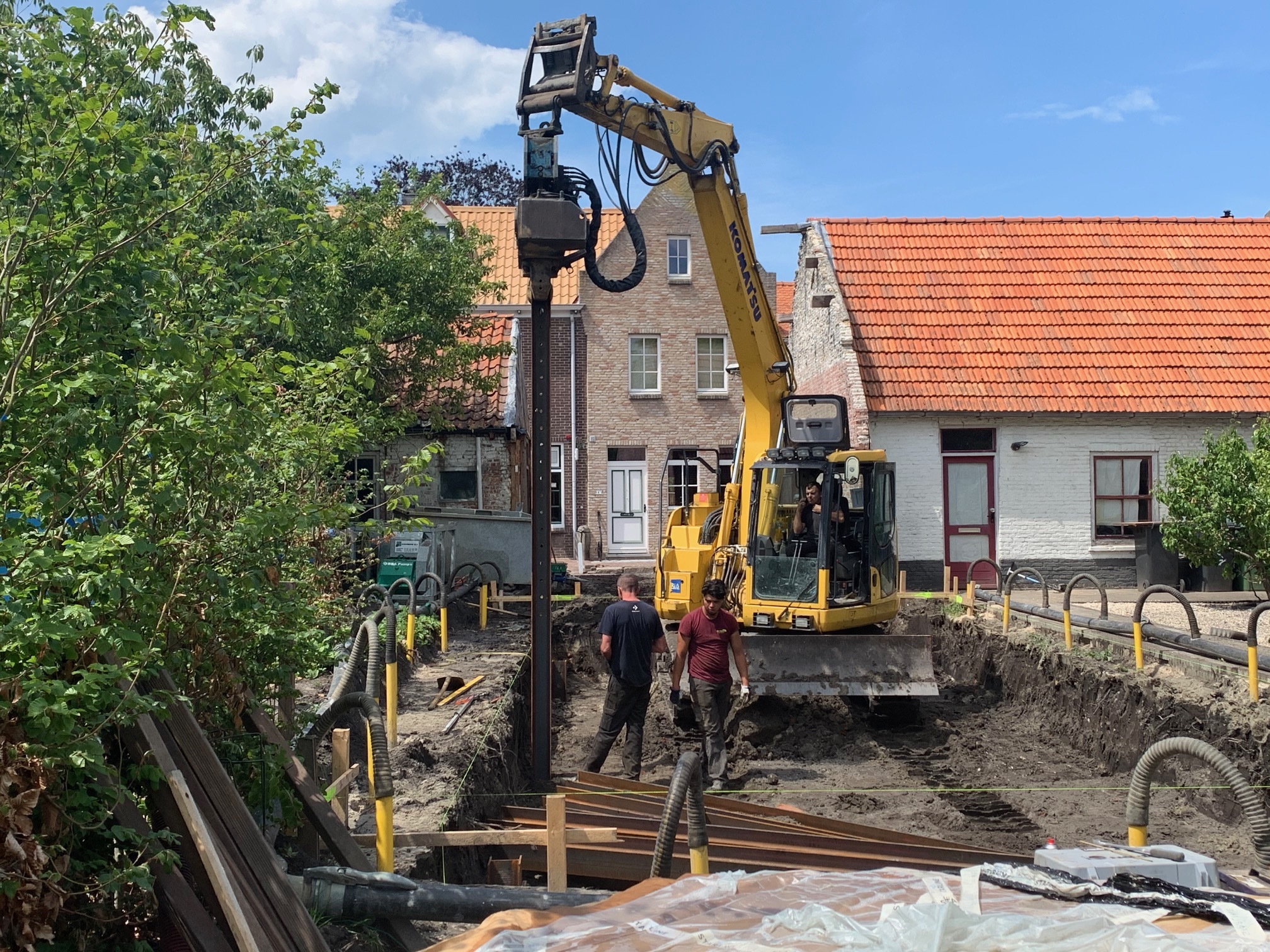 De kelder tijdens de bouw